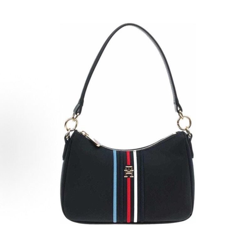 Cross-Border Tommy Women's Striped Nylon Shoulder Bag, Tangjia Same Style Casual Crossbody Shoulder Bag for Women, Direct Sales from the Manufacturer