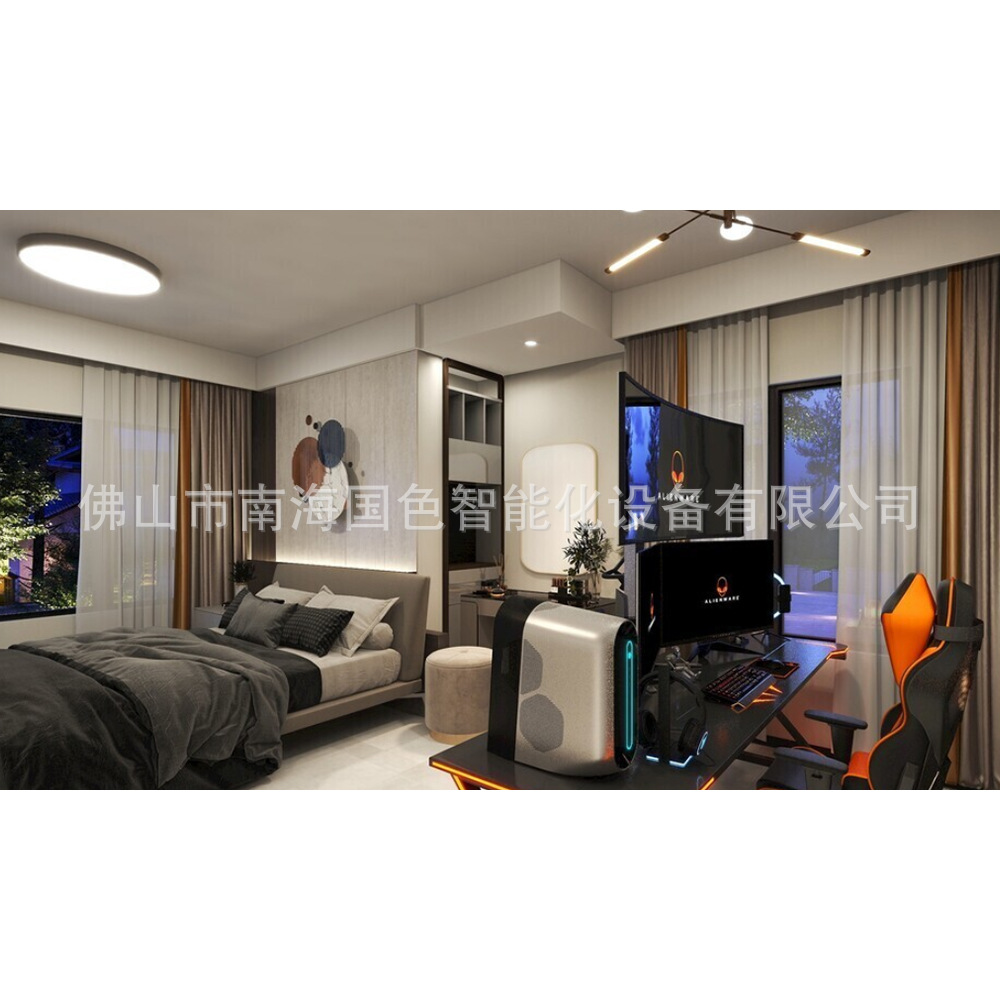 Tema de deportes electrónicos Estructura de acero de alta gama Casa móvil Juego de sala móvil Sentido de tecnología Casa móvil Villa de acero ligero Sala insonorizada