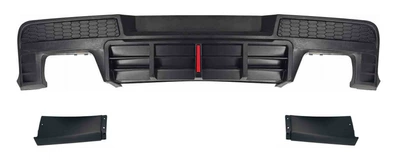Hood Kit, Big Surrounded - 14-15-camaro-rs-rear-lip-double-single-outlet-with-light-bright-black