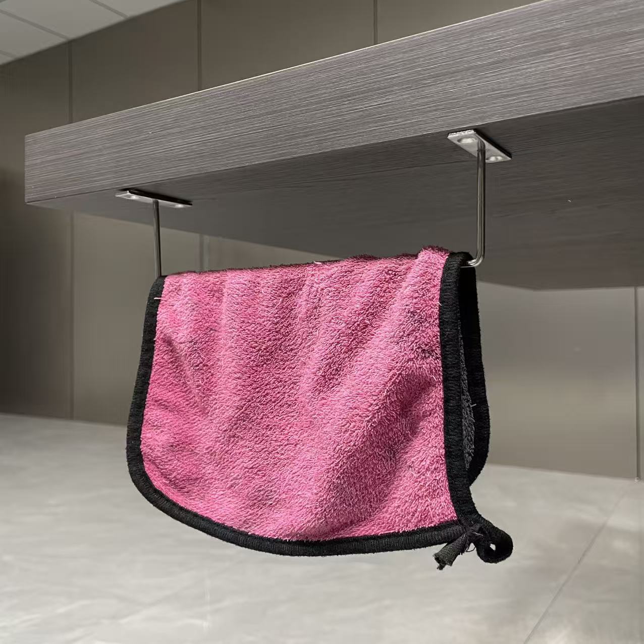 Stainless Steel Kitchen Wall Hanging Rod Bathroom Hook Rack Multifunctional Kitchen Supplies Storage Rack