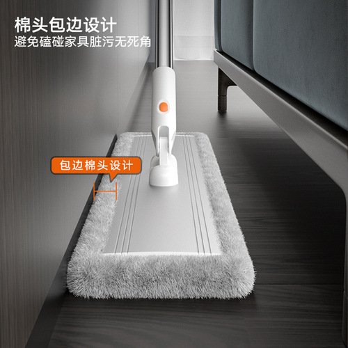 Household hand-washable aluminum alloy flat mop lazy mopping artifact thick large cleaning dust push mop mop