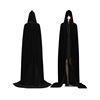 万圣节舞会派对金丝绒连帽斗篷披风 鬼节个性恐怖装扮道具披风|ms