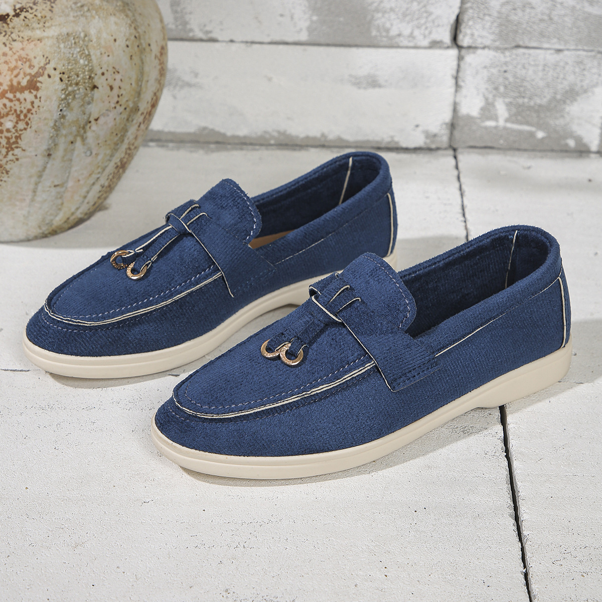 Women's Shoes suede flat soled large size low top single shoes _voghion.com