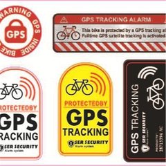 自転車盗難防止シールGPS追跡反射シール