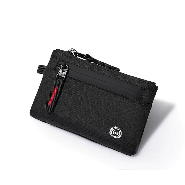 Amazon Cross-border Explosive rfid Coin Purse Anti-theft Card Bag x-pac Mini Travel Wallet with Key Chain
