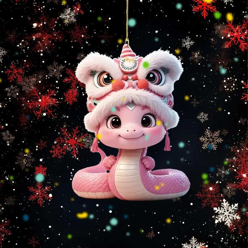 2025 New Year of Snake New Auspicious Little Cute Snake Acrylic Flat…