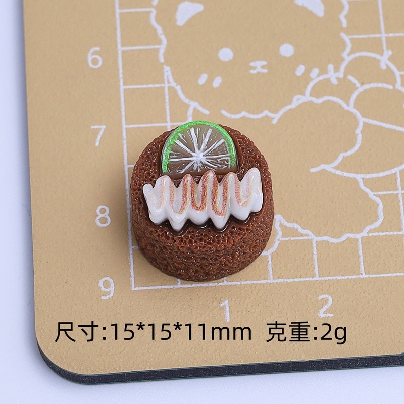 カラフルなライムクリームケーキ漫画手作り diy クリーム接着剤樹脂アクセサリー小さなアクセサリージュエリー材料卸売|undefined
