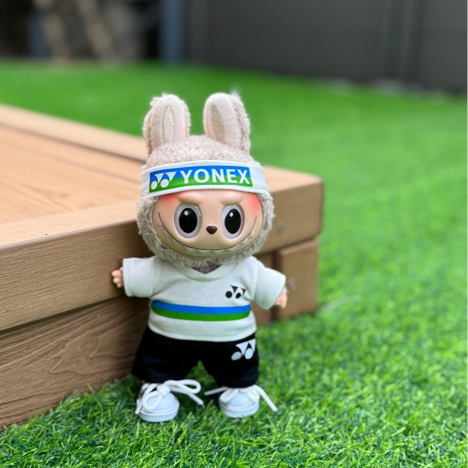 (Badminton Set) LABUBU17cm ropa de bebé una segunda y tercera generación de ropa deportiva YONEX universal