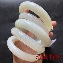 TXY31瑕疵特价地摊赛和田白冰糯种冰透婚纱白厂家直销批发