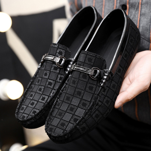European Men's Shoes  Spring New Beanie Shoes Men's Low-cut Slip-on Breathable Lazy Shoes One-Piece Loafers