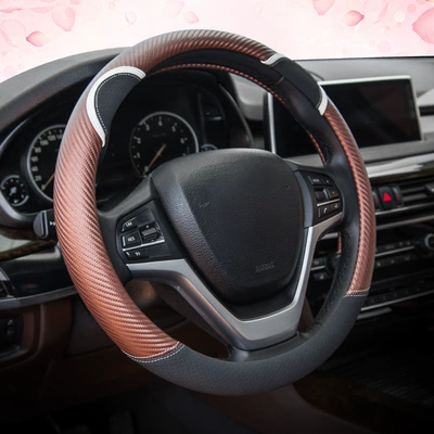 Cute Rabbit Women's Model 288, Steering wheel cover - round-black-coffee-38cm