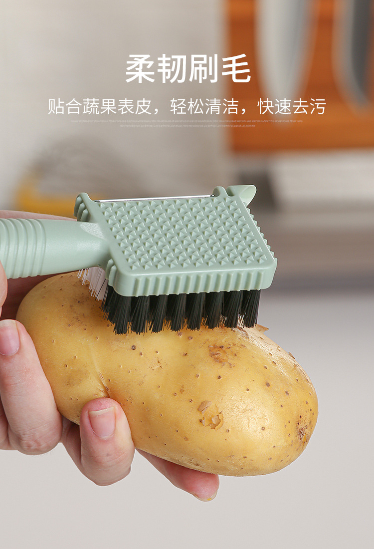 3-in-1 Fruit Peeler with Brush