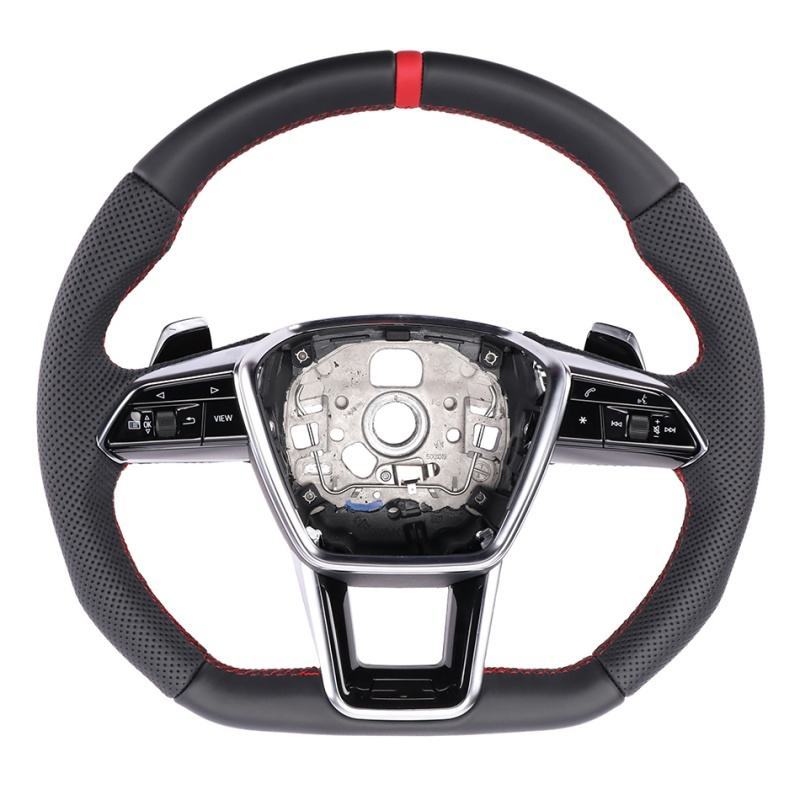 Factory Direct Supply Suitable for Audi A4L/A6L Sports Models, Genuine Leather Steering Wheel Assembly with Multi-Function Buttons and Paddles