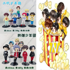 Large-sized bulletproof second-generation boy group blind box figure high-quality version Korean group singer idol regular static model