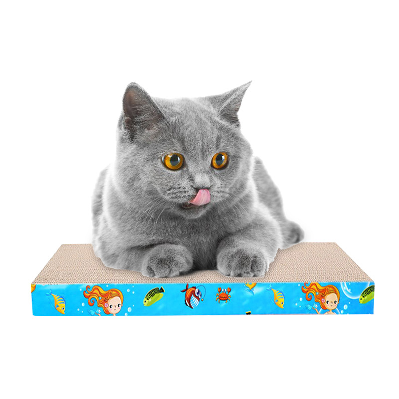 Juguetes para gatos, rascador para gatos, cama para gatos todo en uno, suministros duraderos y que no se desprenden, rascador de cartón corrugado para aliviar el estrés.
