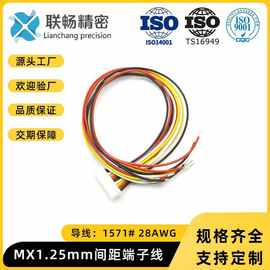 厂家批发MX1.25mm间距端子线LED灯具SMR锂电池指纹锁投影仪单双头
