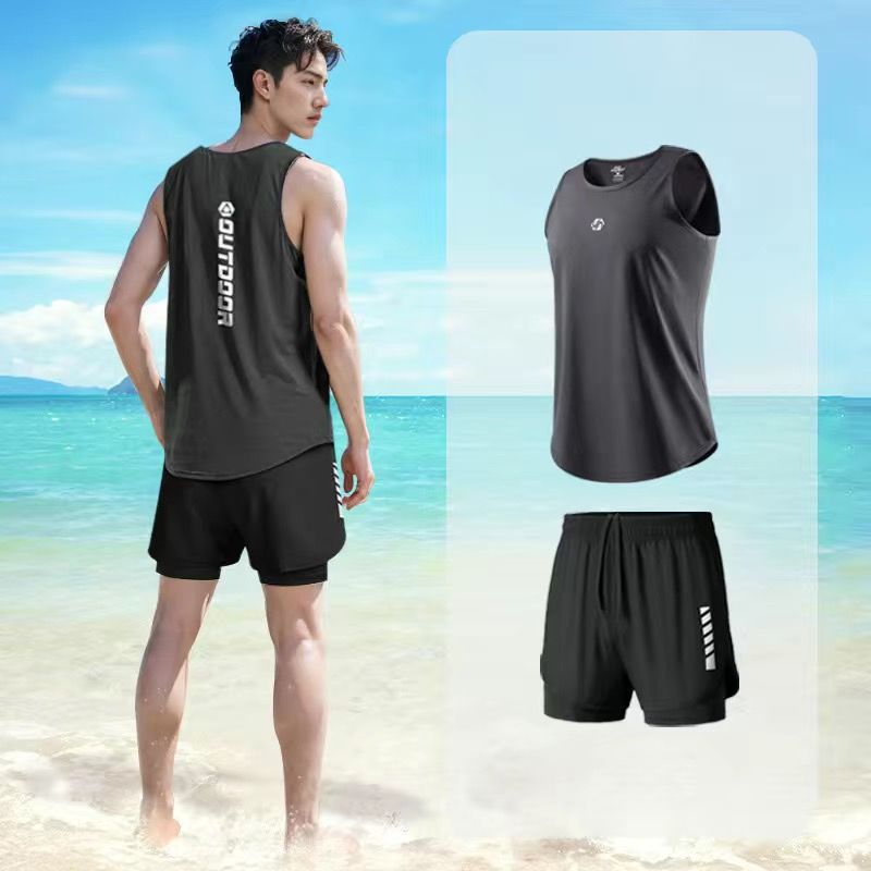 Conjunto de Traje de Baño para Hombre de Poliéster, para Natación y Aguas Termales image 11