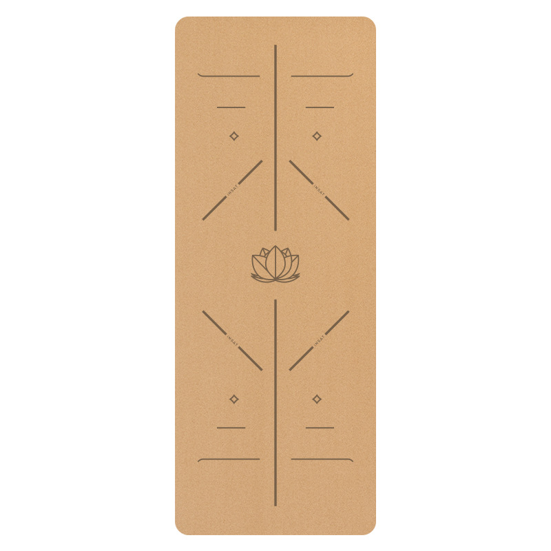 68cm ensanchado corcho yoga almohadilla de yoga personalizada goma natural antideslizante amortiguador yoga pilates especial para deportes