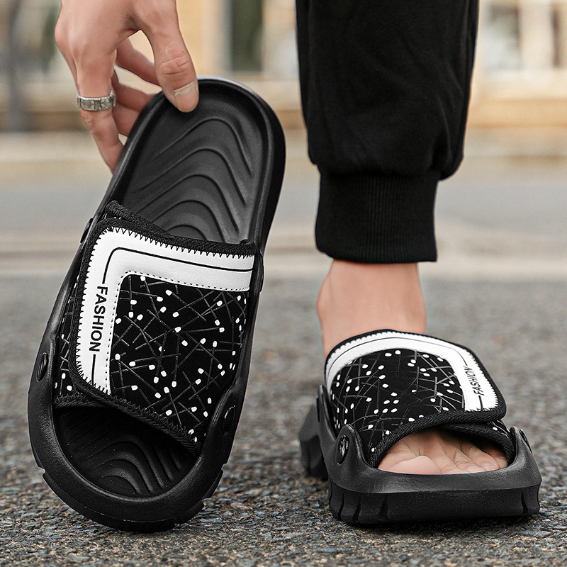 Zapatillas de moda de verano para parejas de comercio exterior, zapatillas casuales de cuero, zapatillas frías