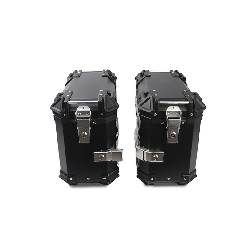 Gran capacidad 38l aleación de aluminio caja lateral equipaje impermeable almacenamiento caja de almacenamiento motocicleta maleta tres cajas Accesorios