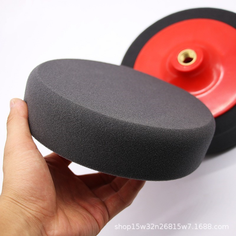 跨境现货7寸海绵抛光轮汽车美容打蜡抛光盘聚酯抛光轮还原研磨盘