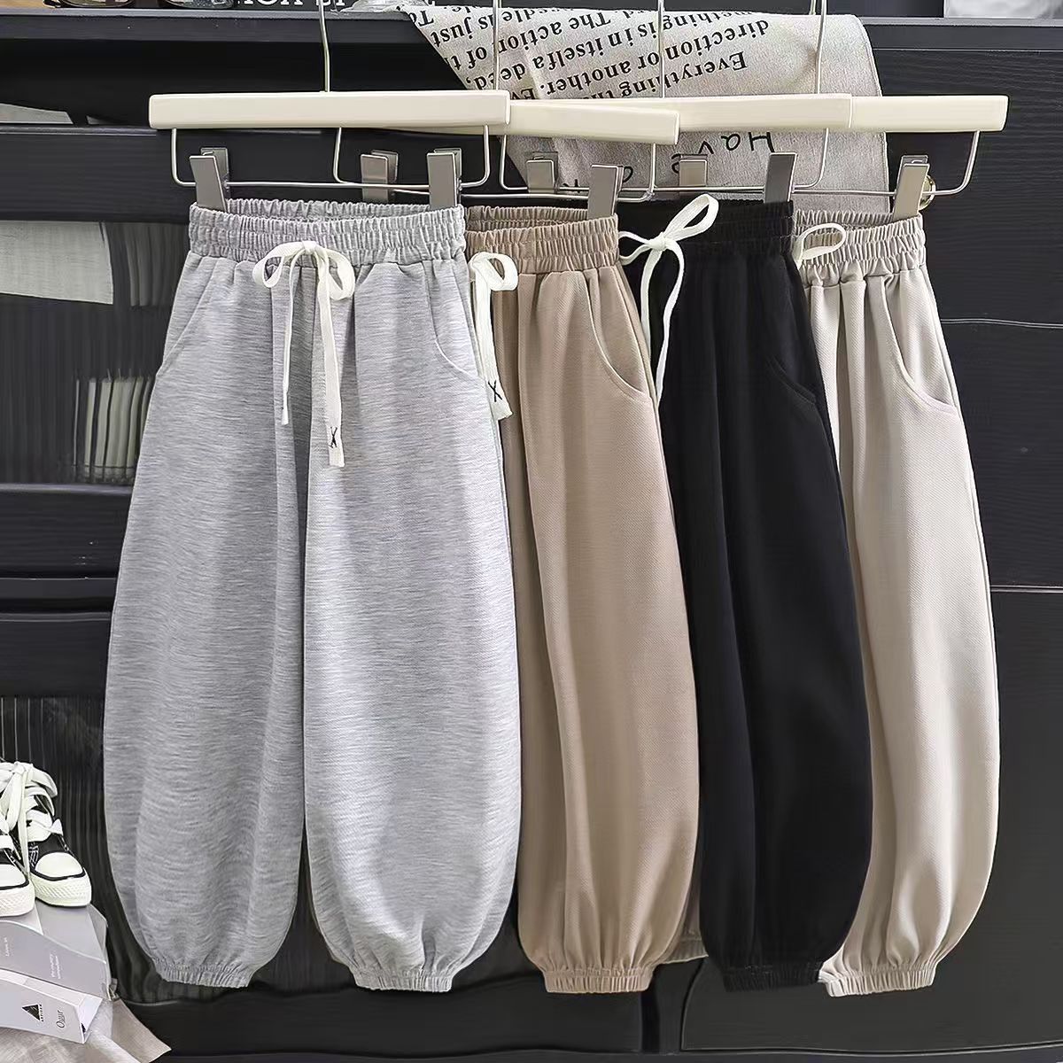 Spring and Summer New Style Comfortable Elastic Jogger Pants, Lightweight and Breathable Children's Casual Pants, Korean Style Versatile Pants