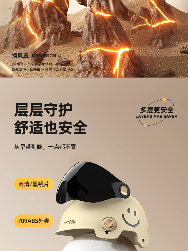 Electric Motorcycle Helmet Men Women Battery Car Safety Helmet