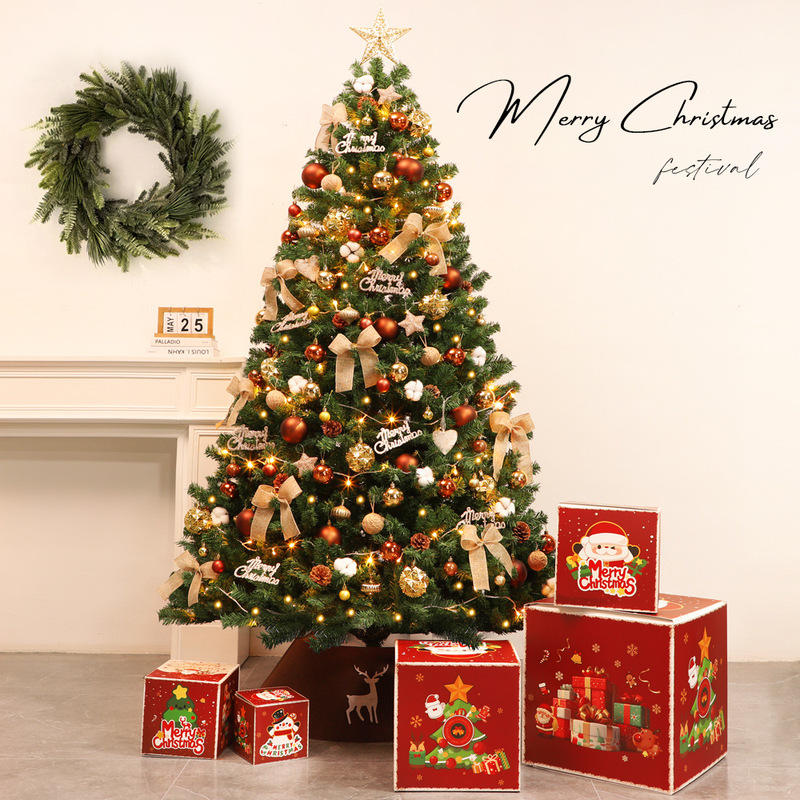 2025 New Christmas Tree Living Room Home Christmas Scene Arrangement Handmade Decorations Ornaments Package Small Gifts