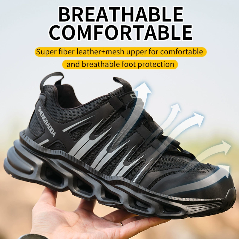 Мужская обувь по охране труда, дышащая, стальные носки, защита от ударов, защита от проколов, защита от скольжения, изолированная рабочая обувь, износостойкая обувь Safetyshoe