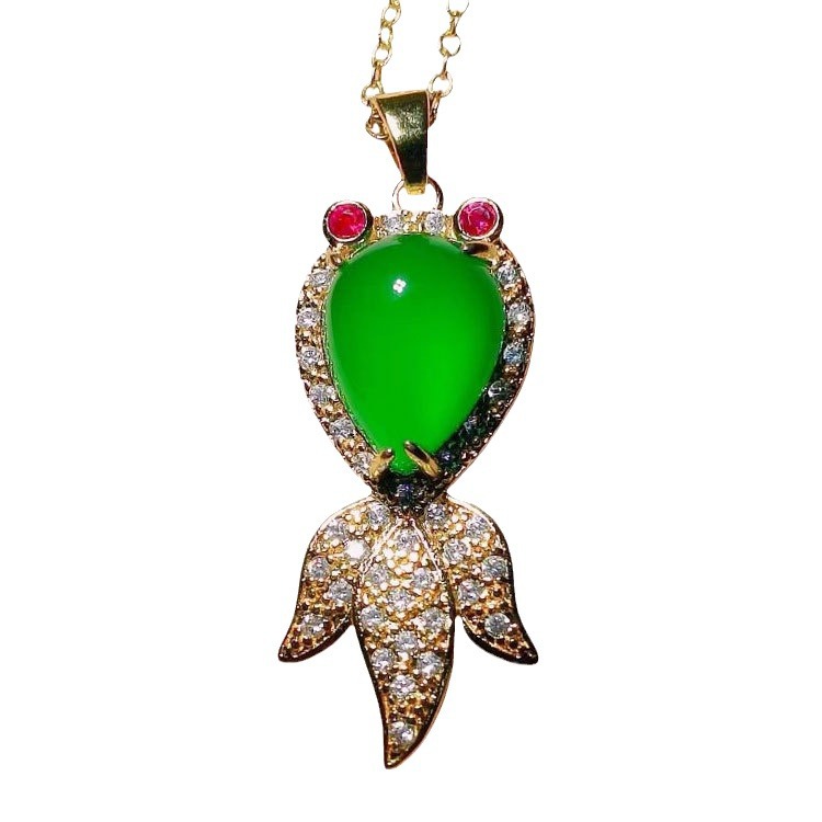 Initial Bath Pendant, necklace jade