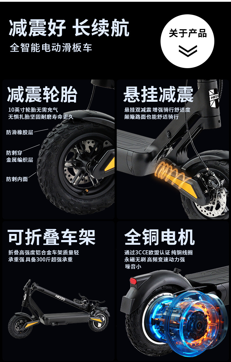 Electric Scooter, Foldable Electric Bike, Adult Scooter for Commuting to Work, Lithium Battery, Lightweight Commuting Scooter, Lithium Battery