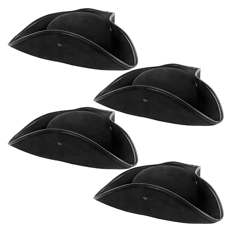 Шляпа «Пираты Карибского моря» для выступления на сцене, нетканая пиратская шляпа на Хэллоуин, треугольная шляпа, шляпа капитана Джека