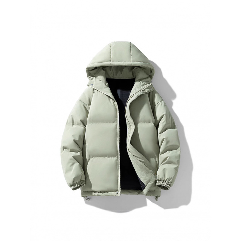 2024 invierno nuevo estilo de color sólido M-8XL chaqueta acolchada de algodón con capucha para hombres tendencia deportiva para estudiantes chaqueta acolchada y cálida