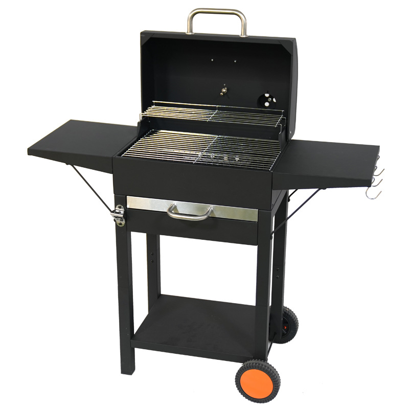 Parrilla de Carbón Portátil Estilo Americano, Parrilla Cuadrada Pequeña para Exteriores, Estufa de Barbacoa para Camping, Parrilla Casera