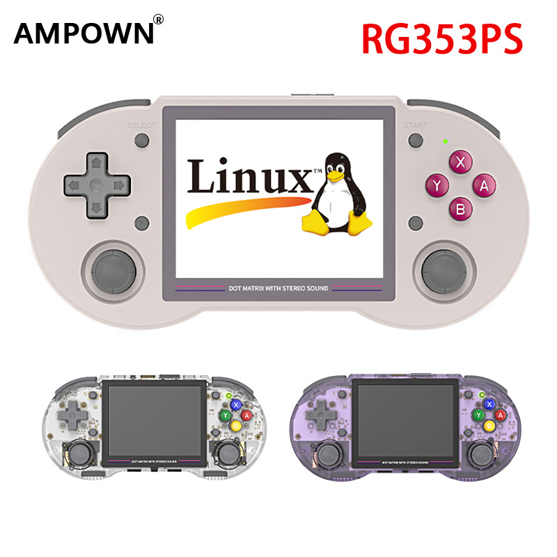 AMPOWN RG353PS cross-border upgraded version open source handheld PS retro game machine GBA arcade psp game machine