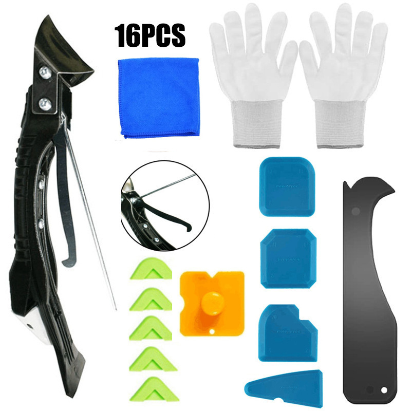 Cross-border 16-piece set of grout removal tools for tiles, used to clean windows, tile grout tools