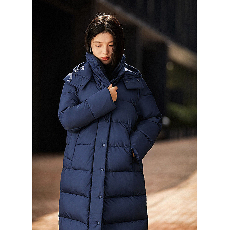[Lm Order] 2025 Autumn/Winter Hooded Warm down Jacket for Women, 90% White Duck Down, Long Over-The-Knee Fashion Coat
