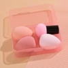 3 Egg plus mushroom head powder puff [Pink]
