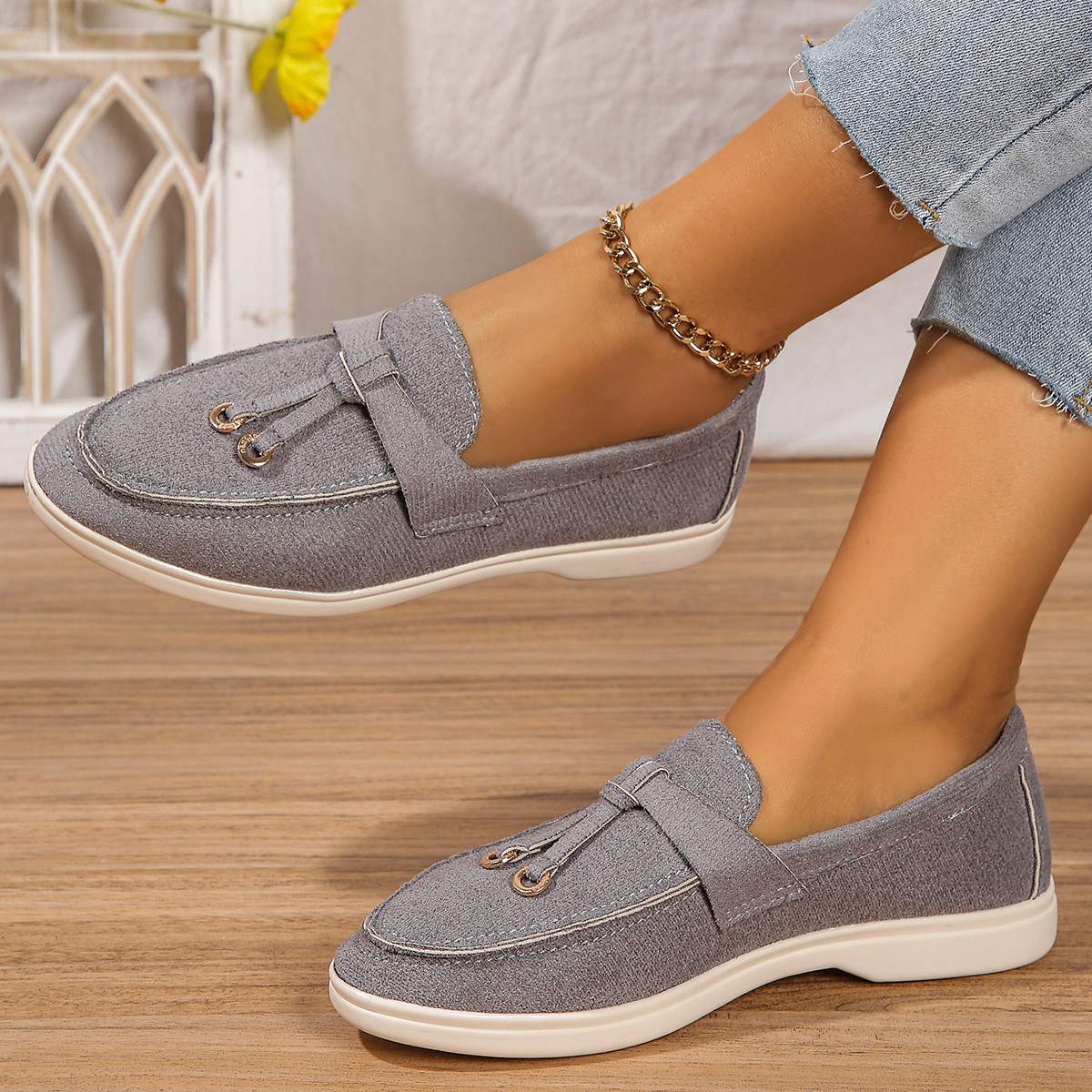 Women's Shoes suede flat soled large size low top single shoes _voghion.com
