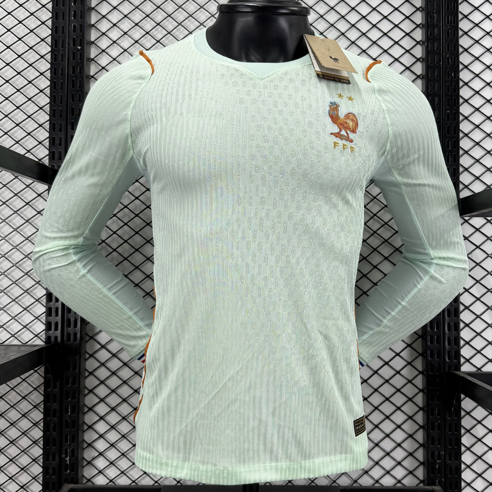 Nike x France National Team 2024 Away Long Sleeve Jersey Light Aqua