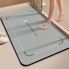 ソフト珪藻泥浴室フロアマット速乾性吸水性浴室滑り止めマットトイレ浴室足マット北欧スタイルその他