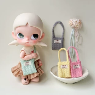 Кукольная вязаная сумочка 10 см через плечо для BJD 6