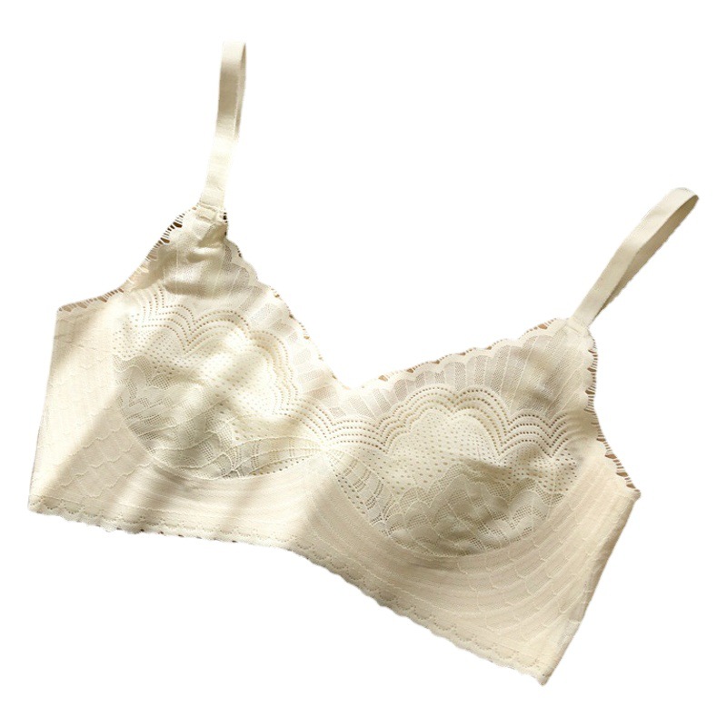 Orejas de conejo de látex taza de cristal pecho grande pequeña ropa interior sin costuras ultrafina de las mujeres cómodo sujetador transpirable verano caliente