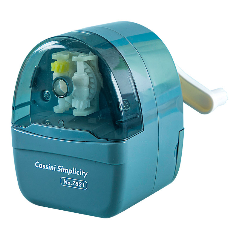 7821 Sacapuntas de lápiz de oficina simple Sacapuntas de lápiz de manivela manual Sacapuntas de lápiz automático de ajuste de espesor de 5 engranajes