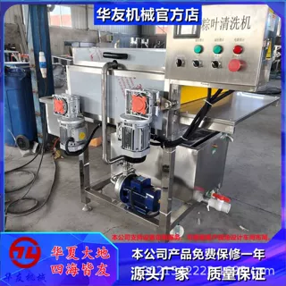 定制14根软毛刷宽海带毛辊清洗机粽叶毛辊清洗机器洗叶机