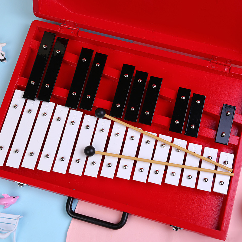 25-tono instrumento de percusión para niños piano de aluminio entrenamiento sensorial nuevo material didáctico de música piano de percusión al por mayor