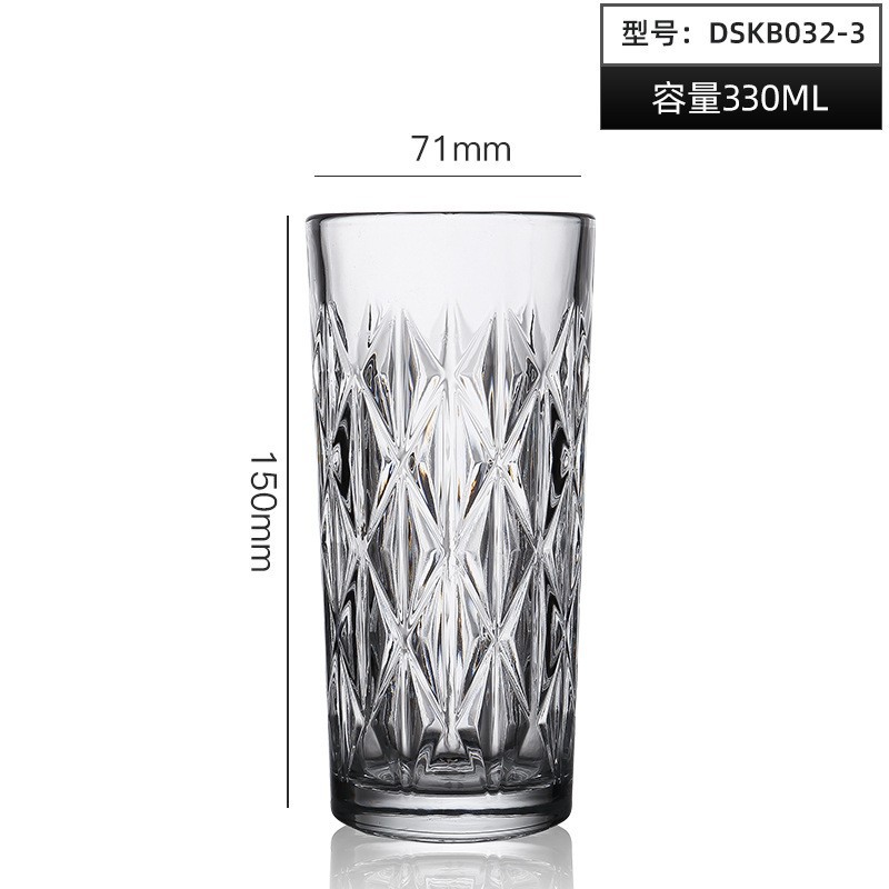 Relieve al por mayor tazas clásicas tazas de whisky tazas de cerveza tazas de vidrio creativas tazas de bebida tazas de agua