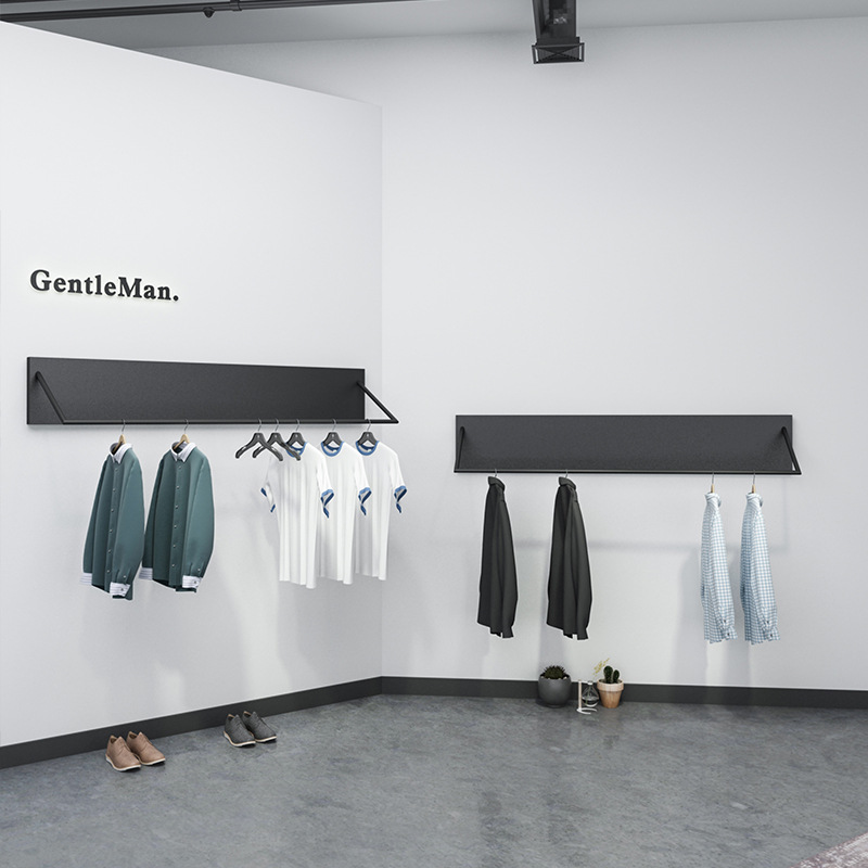 couture fashion Wall pylons Children's clothing Clothes hanger men's wear Iron art goods shelves Women's wear Simplicity Display rack