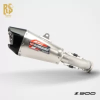 Оригинальный RS подходит для модифицированной выхлопной трубы мотоцикла Kawasaki Z900 из нержавеющей стали из углеродного волокна AT2, большой косой средней части хвоста