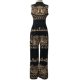 Spring 2023 New European and American Cross-border Hot Casual Trousers Slim-fit Printed Sleeveless Women's Jumpsuit